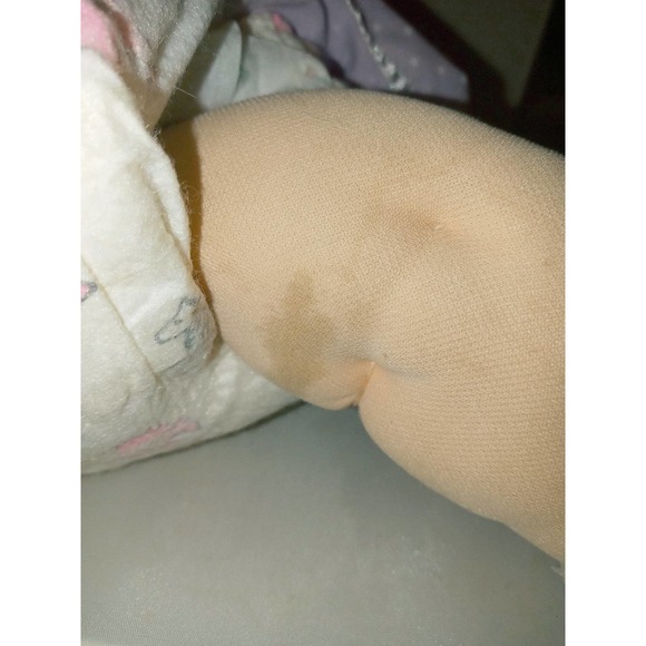 HTF Vtg 1987 Hair Grow Cabbage Patch Lemon Blonde HM 22 Purple Dress P Factory - Picture 9 of 11